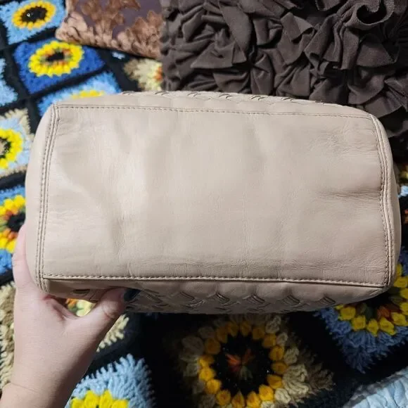 Coach North South Woven Leather Tote Shoulder Bag in Pinkish Leather - Picture 4 of 9